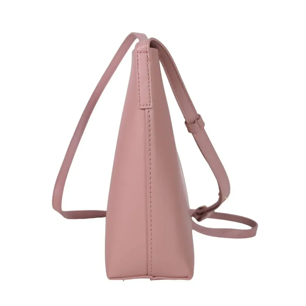 Samara Medium Vegan Leather Crossbody Shoulder Handbag - Peony Pink - NWT